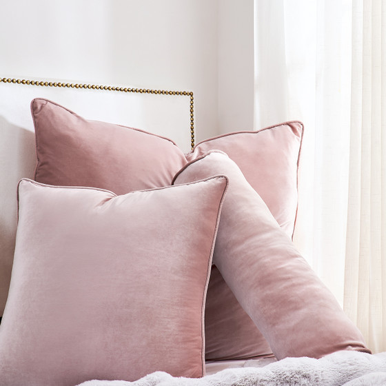 Rainha® Velvet Dutch Euro Pillow - Calm Pink
