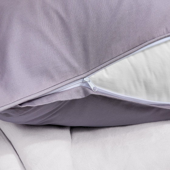 Rainha® Cotton Dutch Euro Pillow - Taupe Gray
