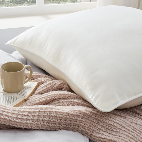 Rainha® Velvet Euro Pillow - White