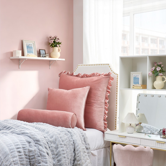 Rainha® Velvet Euro Pillow - Calm Pink