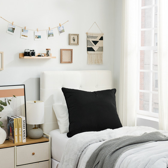 Rainha® Cotton Euro Pillow - Black