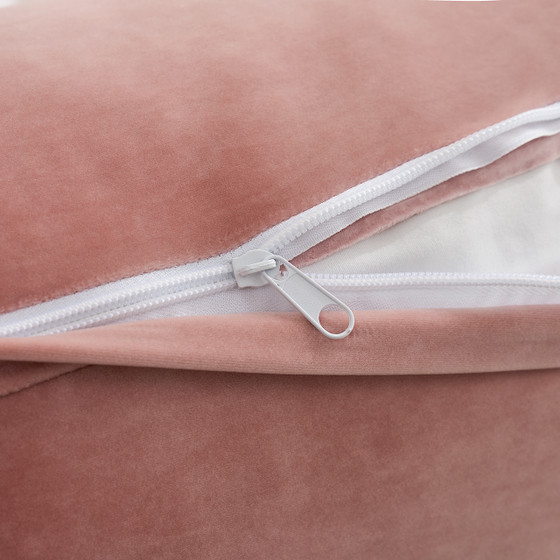 Rainha® Velvet Bolster Pillow - Calm Pink