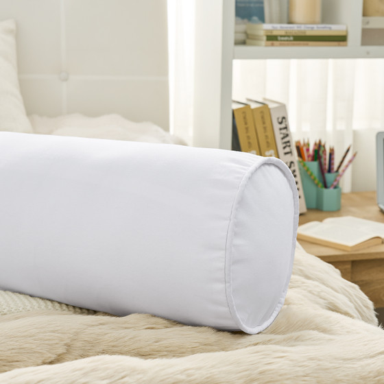Rainha® Cotton Bolster Pillow - White