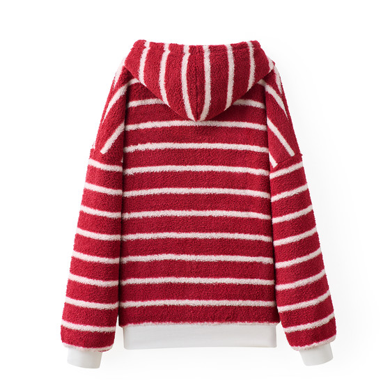 Coma Hoodie™ - Looks Soft - Red & White Stripe - Men's