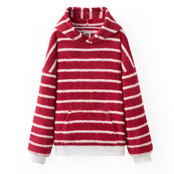 Coma Hoodie™ - Looks Soft - Red & White Stripe - Men's