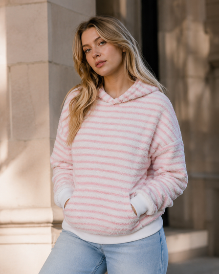 Coma Hoodie - Pink Stripe