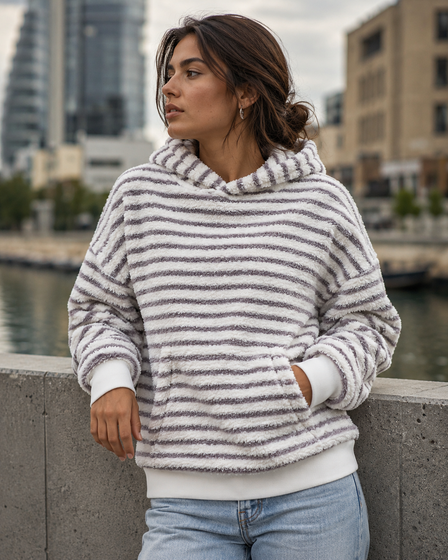 Coma Hoodie - Gray Stripe