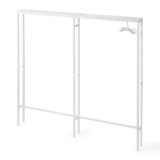 Suprima® Dorm Bedside Console - Single Shelf with Outlet - White