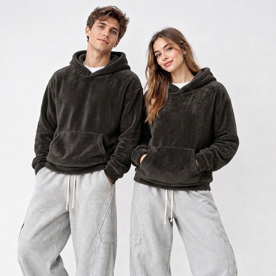 Coma Hoodie™ - The Original Plush - Charcoal Black - Men's