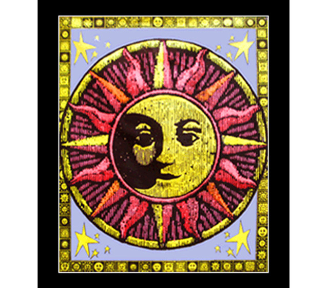 Black Light College Wall Tapestry Blazing Sun
