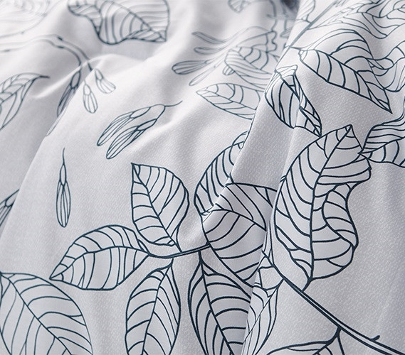 Stylish Designer Dorm Room Bedding Set Botanical Flora Trace Extra Long Twin Comforter