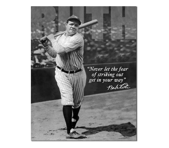 Tin Sign Dorm Room Decor Babe Ruth black and white photograph print on vintage tin sign for wall decoration
