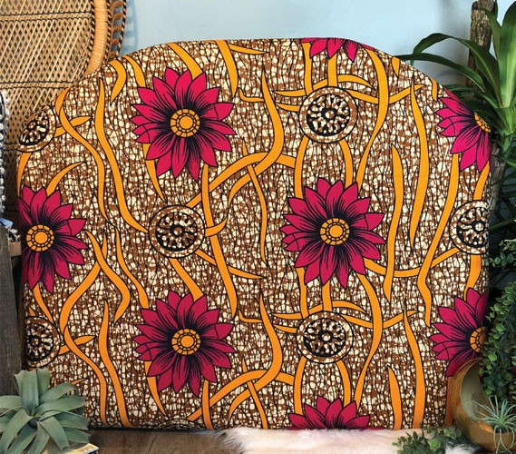 Unique Twin XL Dorm Bedding Headboard Colorful College Decor Vibrant African Wild Flower Pattern