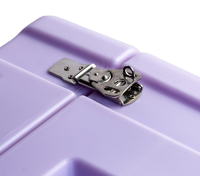 Footlocker Trunk with Wheels and Handle Purple Dorm Decor Space Saving Storage Bins