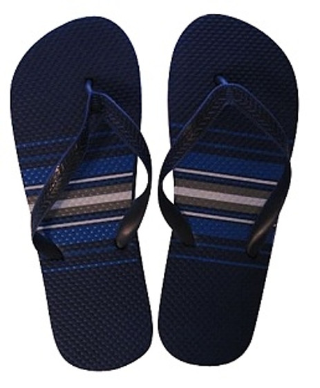 A Guy's Perfect Bath Sandal - Dark Blue Stripes - Community Shower Sandal A Guy's Perfect Bath Sandal - Dark Blue Stripes - Community Shower Sandal