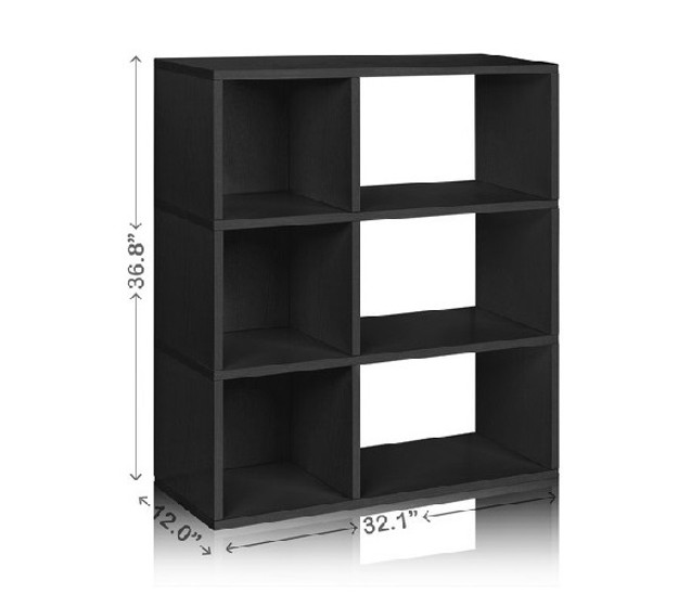 3 Shelf Dorm Room Storage Bookcase Black - Way Basics Dorm Storage Solutions