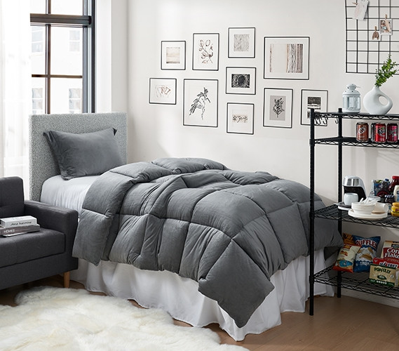 Trendy Neutral Dorm Decor Inspo for Your Twin Extra Long Bed Soft and Stylish Gray College Bedding Essentials
