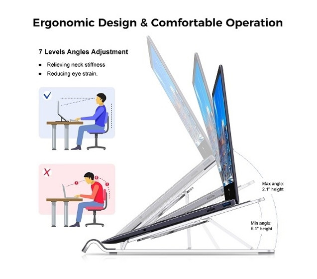 Dorm Room Essentials Studying Supplies College Laptop Riser for Desk Ergonomic