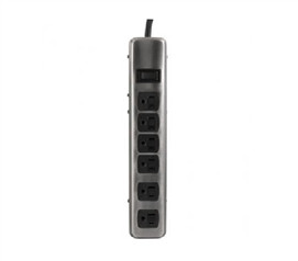 GE 6 Outlet Surge Protector - Brushed Nickel Finish Dorm Essentials