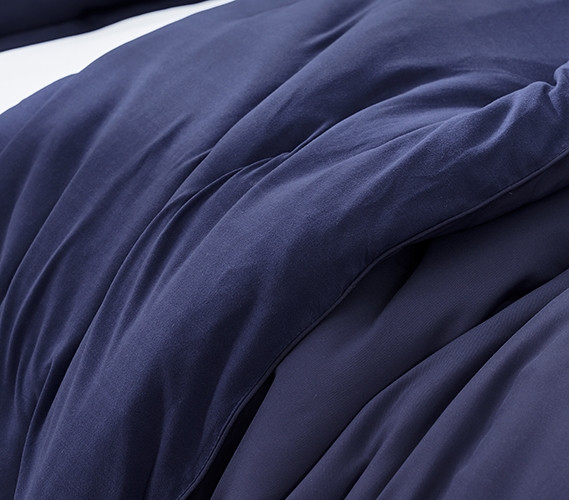 Dark Blue Dorm Bedding Set - Twin XL Cooling Comforter - Guys