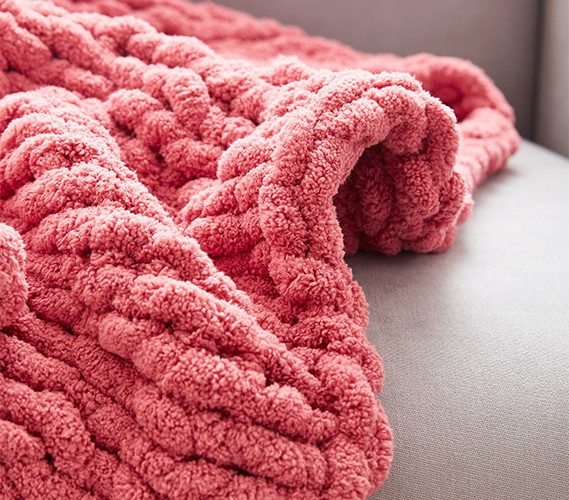 Designer Twin XL Bedding - Cozy Potato - Chenille Chunky Knit