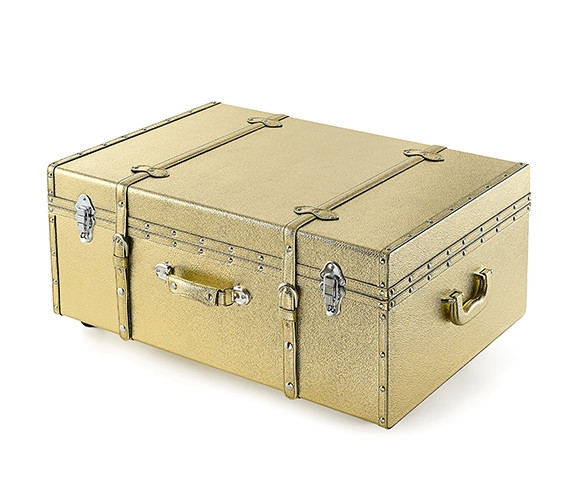 Space Saving Dorm Furniture Cute Storage Trunk with Wheels and Lock Glam Apartment Decor Ideas College Student Essentials