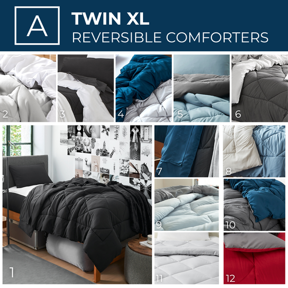 High School Graduation Gift Idea Essential College Bedding Package with Basic Dorm Bed Necessities