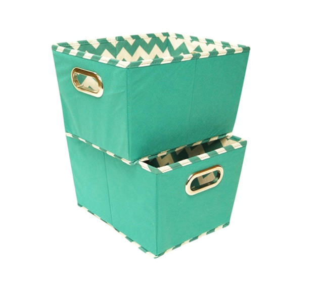 2 Pack Chevron Teal Tote Organizers College Supplies