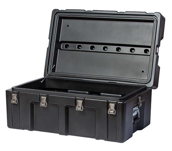 Dorm Room Storage Ideas Heavy Duty Cargo Box Space Saving Apartment Furniture Black Footlocker with Wheels and Handle Trunk