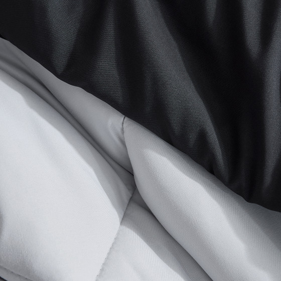 Glacier Gray/Black Reversible College Comforter - Twin XL
