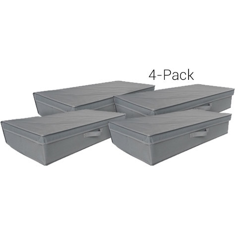 TUSK® Underbed Folding Box 4-Pack - Gray