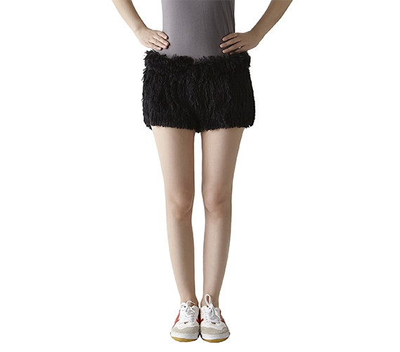 Wear Anywhere Bear Booty Furry Shorts Black Unleashed Choose