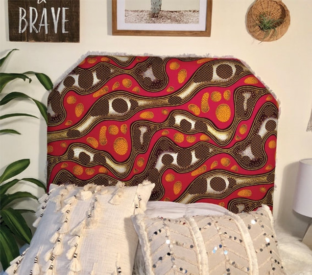 One Of A Kind Dorm Room Decor Colorful African Stream College Dorm Headboard