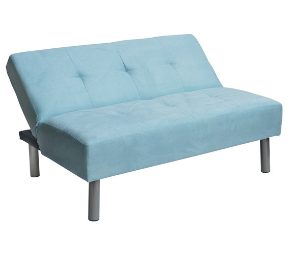 College Mini-Futon Bleached Aqua  Dorm Room Furniture