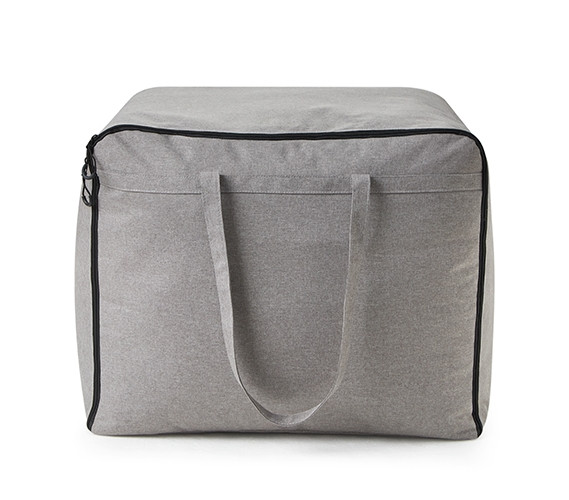 Durable Underbed Storage Bag with Zipper and Clear View Window Moving Tote with Handle Gray College Essentials Space Saving Bag for Moving Dorm Organization Tips
