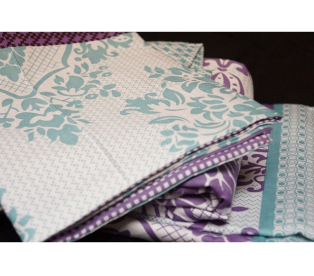 Sunset Aqua Twin XL Sheet Set - College Ave Designer Series Extra Long Twin Sheets Dorm Bedding for Girls