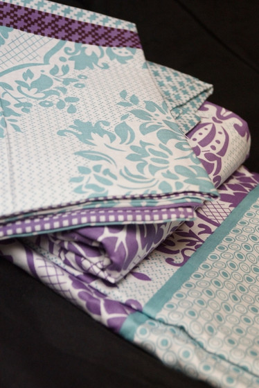 Sunset Aqua Twin XL Sheet Set - College Ave Designer Series Extra Long Twin Sheets Dorm Bedding for Girls