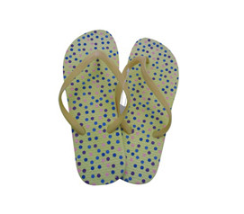 Fun College Design - Yellow Spotted - Shower Sandal