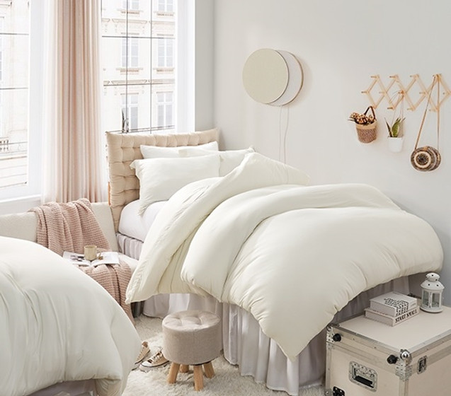 Fluffy Warm Fleece Twin Extra Long Comforter Set  Beige Boho Blanket Oversized Bedding for College Apartment Essentials Checklist Neutral Dorm Room Decor