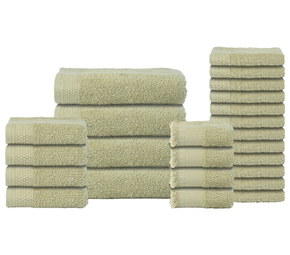 High Quality Cotton Towels 24 Piece Set Green Dorm Room Aesthetic College Bathroom Essentials