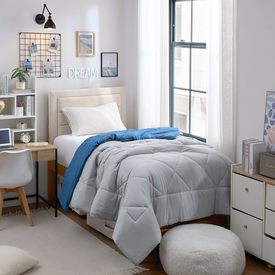 Reversible Comforter Extra Long Twin Dorm Bedding Essentials Cheap College Stuff for Freshmen