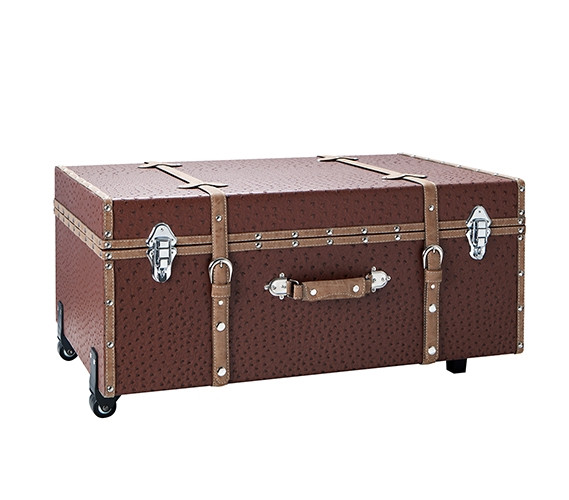 The Texture® Brand Trunk - Saddle Red Girls Dorm Footlockers