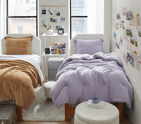 Purple Dorm Room Ideas Extra Long Twin Comforter Set Luxury Cozy College Bedding