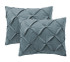 Textured College Standard Sham 2 Pack Smoke Blue Pin Tuck Dorm Bedding Accessories