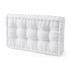 Cute Boho Aesthetic Modern Small Apartment Setup Extra Large Floor Cushion Tufted Seating Pouf Gray Dorm Room Decor