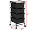 Space Saving Dorm Room Storage Black Drawers on Wheels for Under Bed or Under Desk Organization