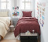 DArk Red Dorm Decor College Apartment Checklist Extra Long Twin Comforter Set Cooling Bedding with Bamboo Pillow Cases
