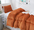 Cozy College Bedding Essentials Extra Long Twin Fleece Comforter Set Orange Dorm Decor