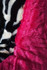 The Plush Zebra Bedding Backrest - Hot Pink