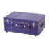 College Apartment Furniture Purple Dorm Storage Ottoman Chest Footlocker with Wheels and Handle Trendy Coffee Table Space Saving Trunk Footboard for Twin XL Bed